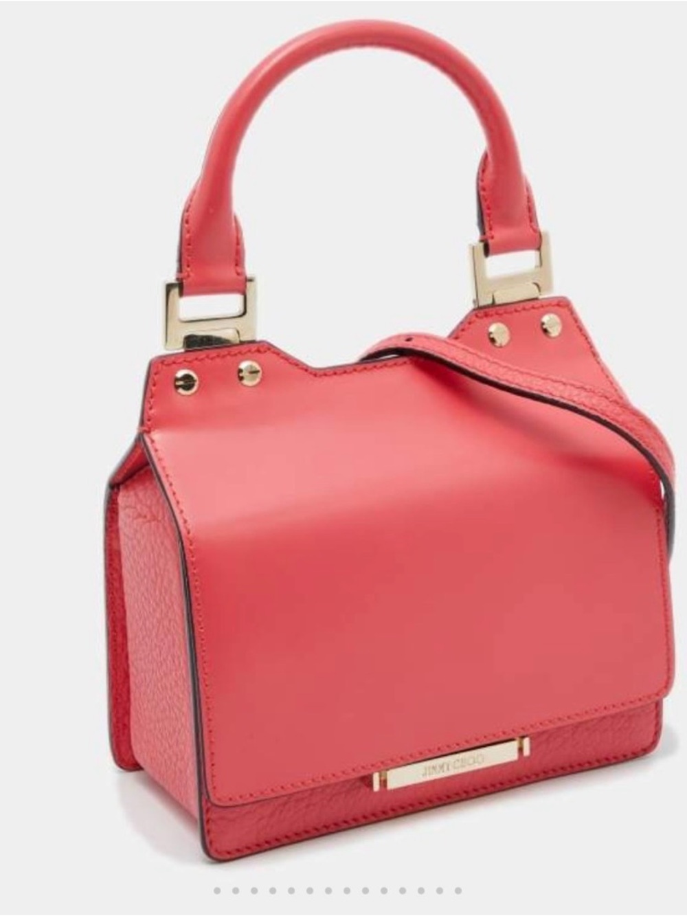 Jimmy Choo Hot Pink Leather Top-Handle Crossbody - Picture 8 of 16